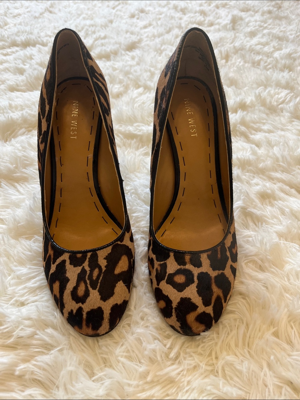 Nine West Leopard-Print Pointed Toe Heels in Brown and Black
